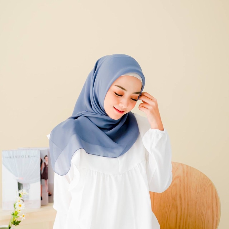 HIJAB BELLA SQUARE / HIJAB POLYCATTON-Denim