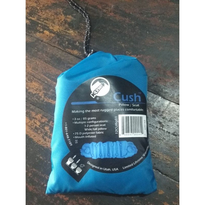 klymit cush pillow seat bantail tiup klymit