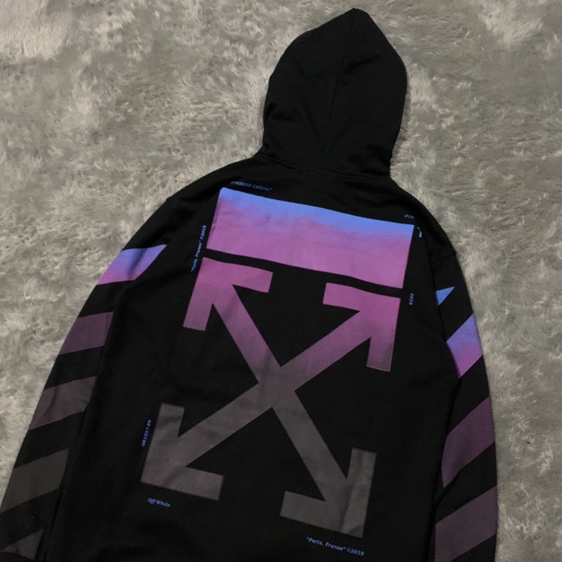 Sweater Hoodie Off White Gradient