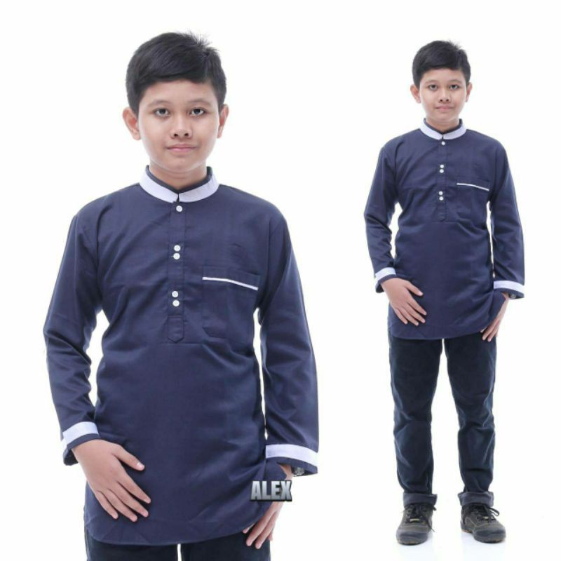 Baju Muslim Koko Anak Lengan Panjang Usia 2 - 12 tahun