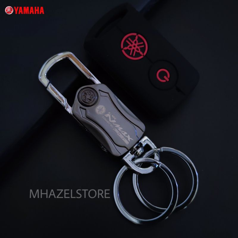 GANTUNGAN KUNCI REMOTE KEYLESS  MOTOR YAMAHA ALL NEW NMAX PAKET SARUNG KONDOM SILIKON-4