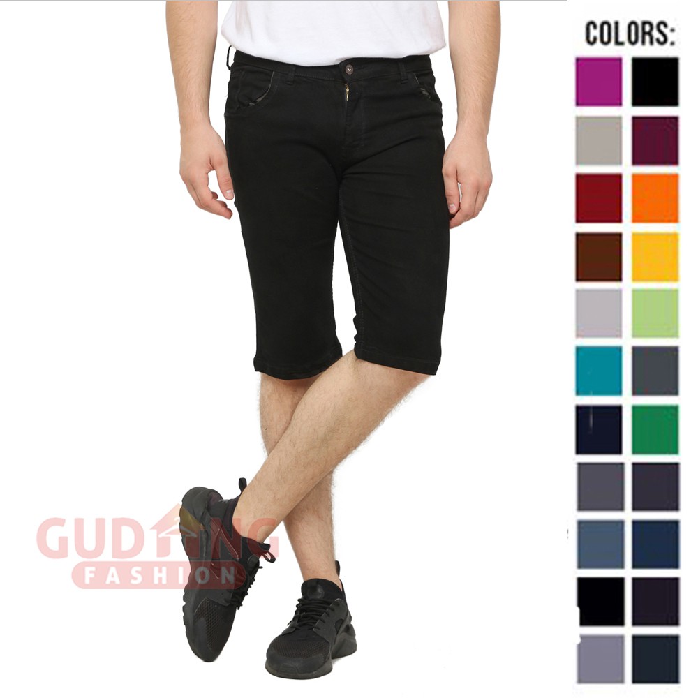 Celana Pendek Jeans Casual Cowok - Banyak Pilihan Warna CLN (COMB)