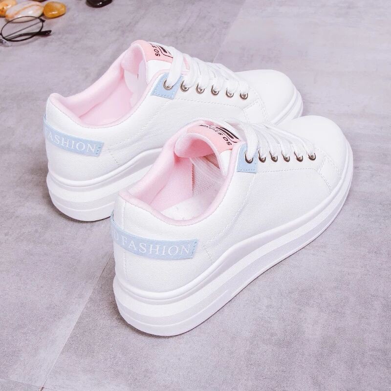 DNY Sepatu Sneaker Perempuan Fashion Sepatu Olahraga Outdoor import 0053-Pink