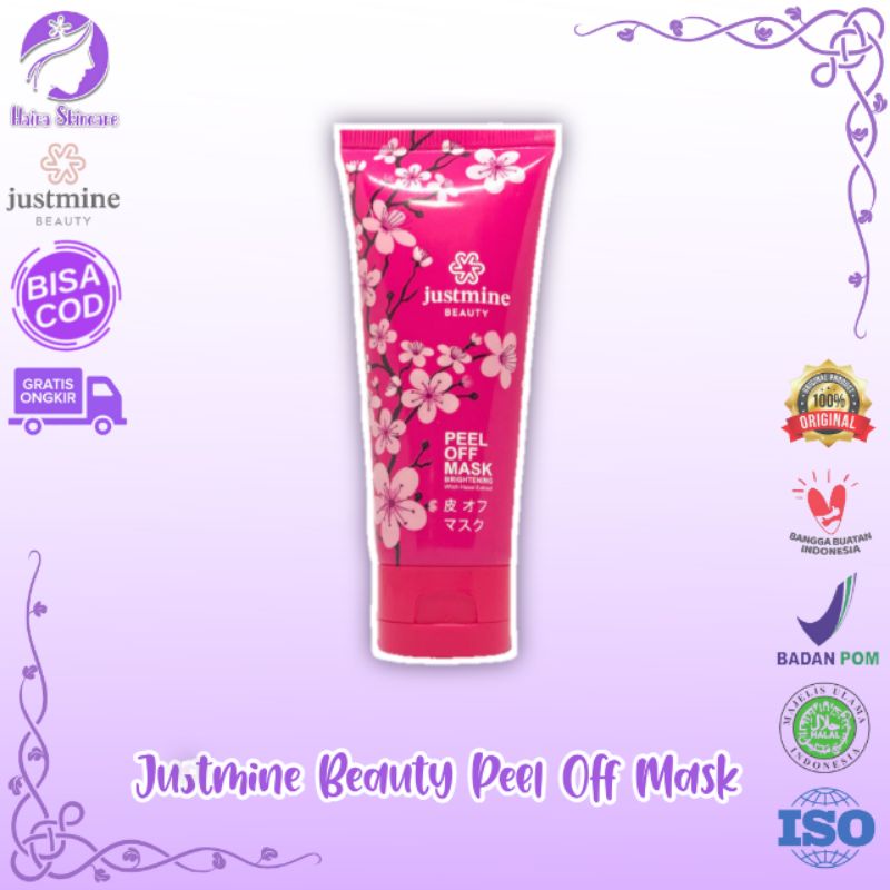 Justmine Beauty Peel Off Mask Masker Wajah aman BPOM