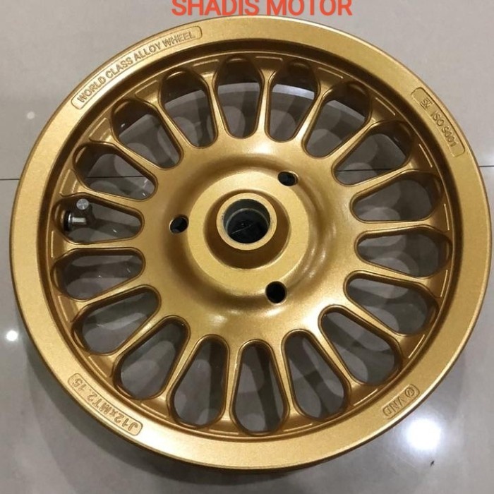 Velg Bintang Motor Merk VND Set Velg Ukuran 215/250 Ring 12 Motor Vario 125 Warna Gold Matte Velg Pa