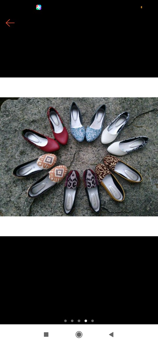 Promo Black Sale Khusus Order Po The Warna Flatshoes Sepatu Batik Wanita