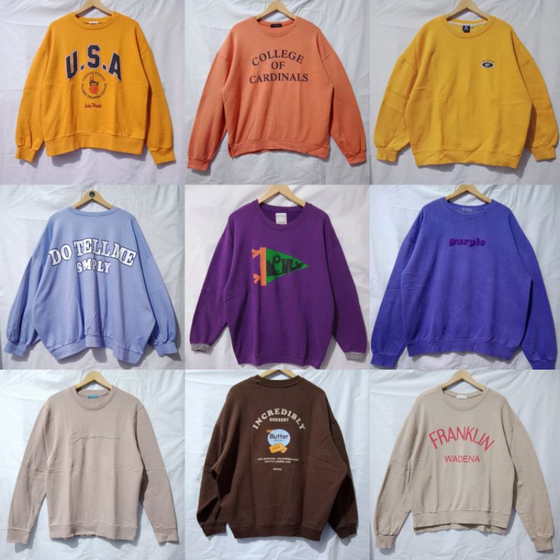 Crewneck thrift oversize part 3 | Shopee Indonesia