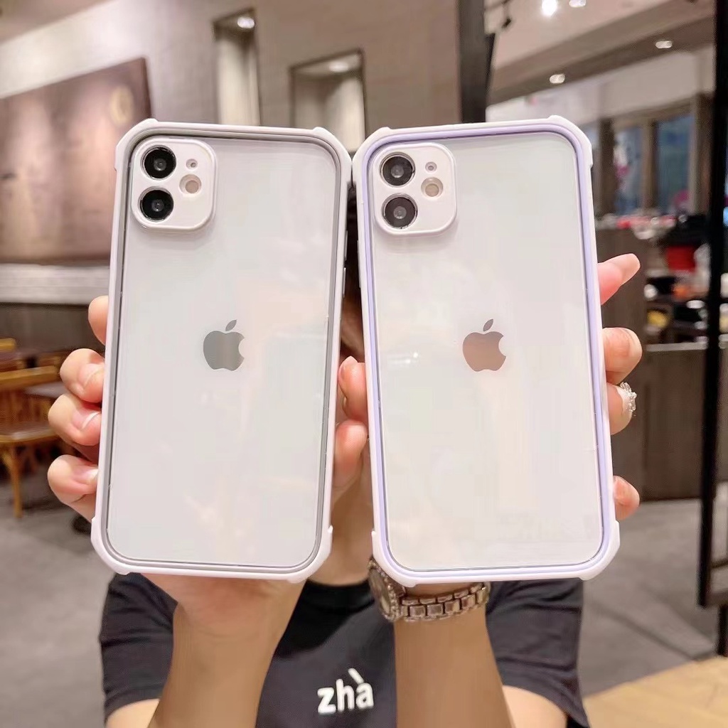 Case Transparan Tahan Jatuh Untuk iPhone 7Plus 8Plus 7 / 8 X XR XS MAX