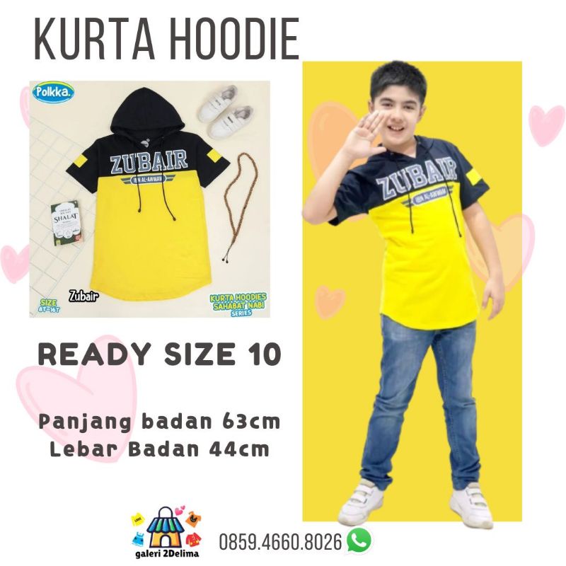 READY‼️HOODIE KURTA BOY JUNIOR SERI SAHABAT NABI | BRAND : POLKKA