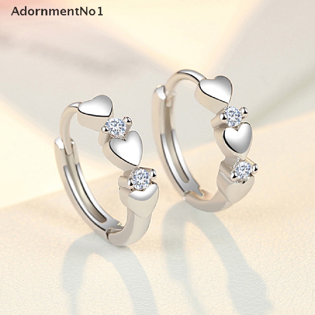 (AdornmentNo1) Anting Magnet Bentuk Hati Warna Silver Untuk Terapi