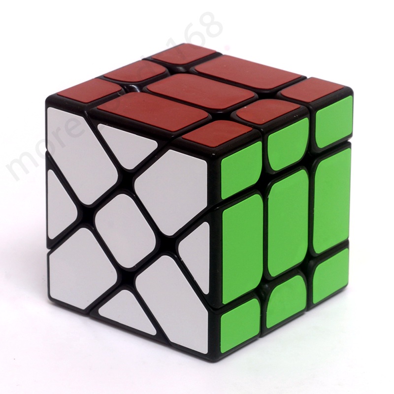 Kubus Rubik Dengan Bahan Halus Dan Warna Hitam / Putih Ukuran 3x3 X 3