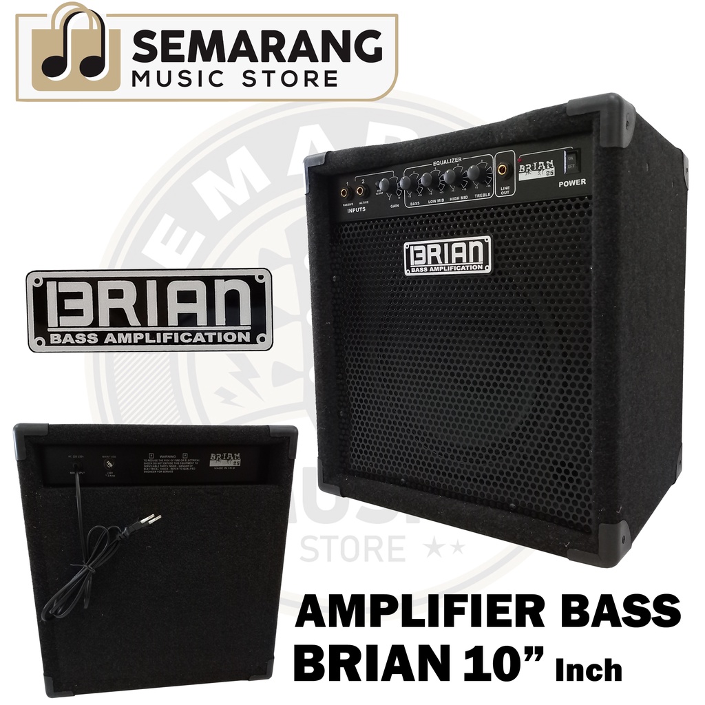 Ampli Bass Amply Gitar dan Bass Amplifier Brian 10&quot; inch