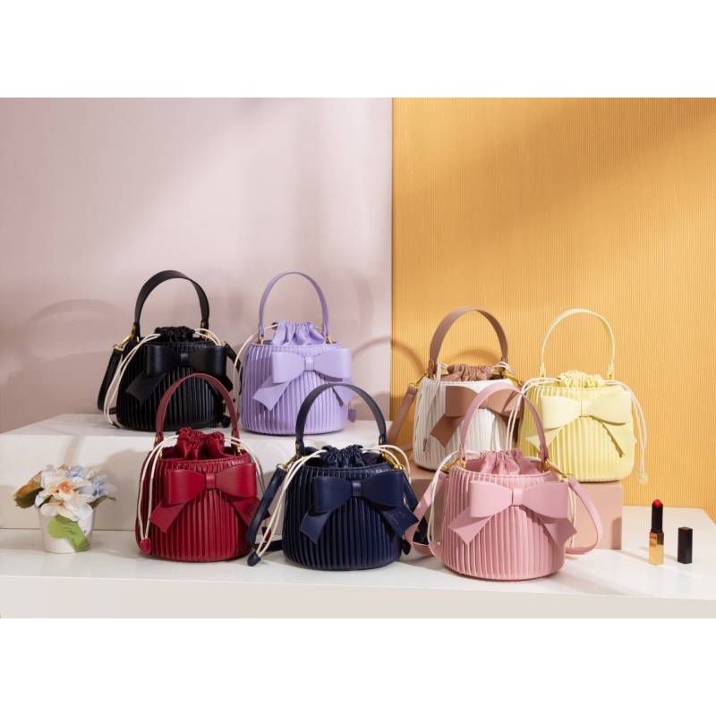 Vania Bag Jimshoney Tas Plisket Pita Selempang Tenteng Wanita