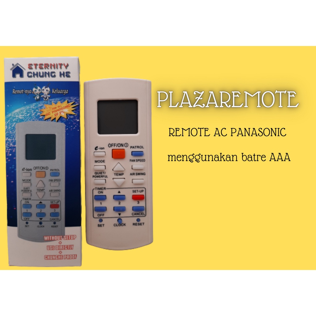 REMOTE AC PANASONI SPLIT BIRU MULTIFUNGSI