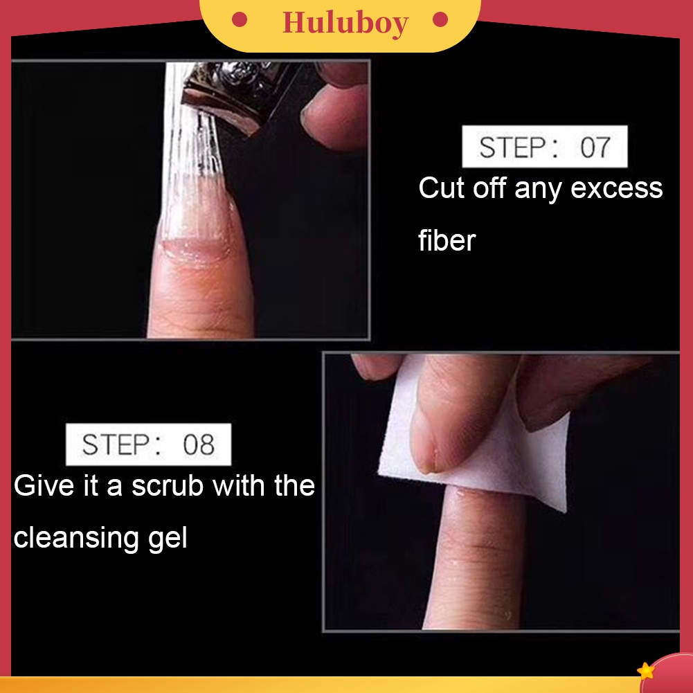 Huluboy Huluboy♡ 10pcs Kuku Extension Bahan Fiberglass Anti Retak Untuk Manicure