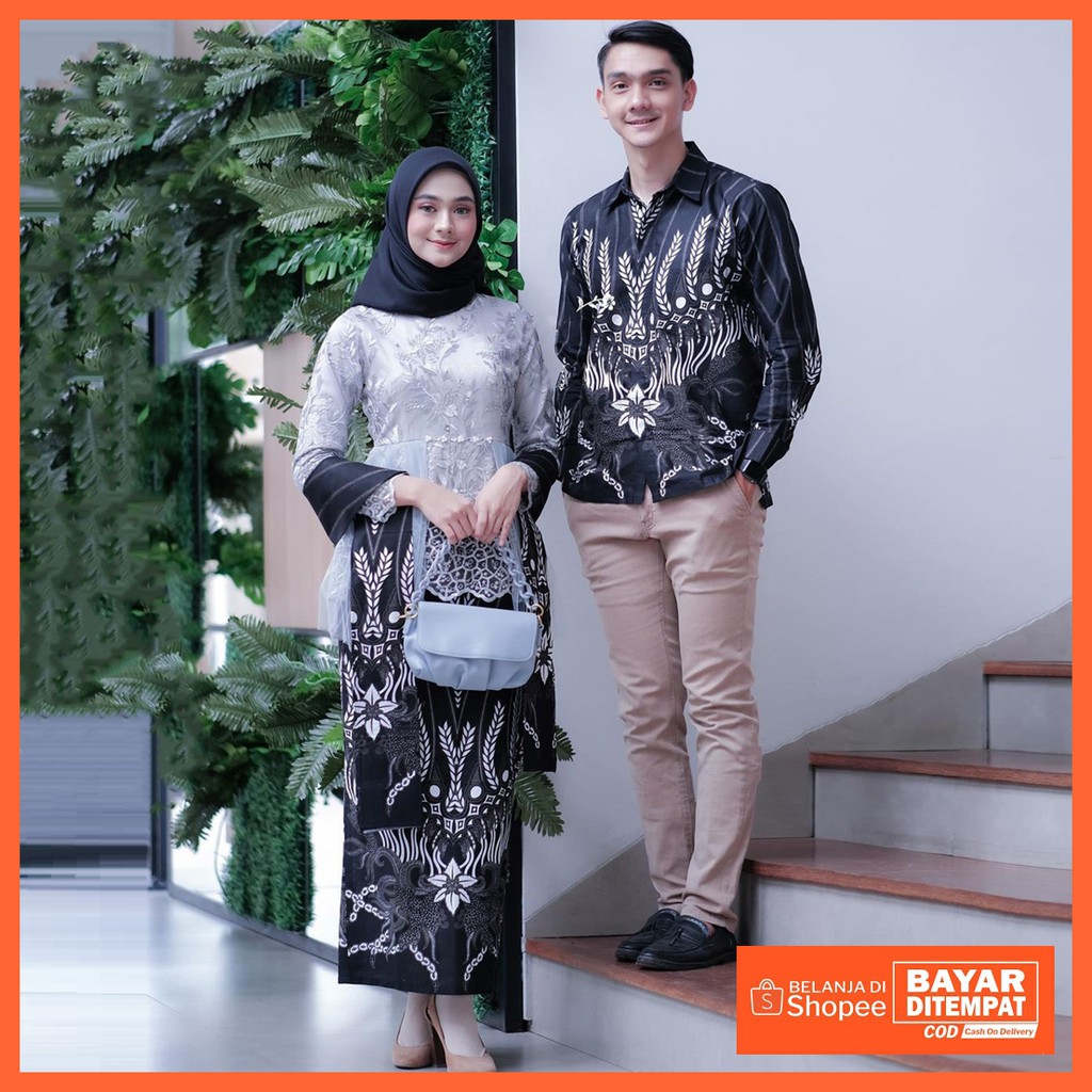 Maura Couple - Sania Ruffle Batik Couple ori Ndoro jowi DNT Garansi Termurah Shopee - BATIK Couple