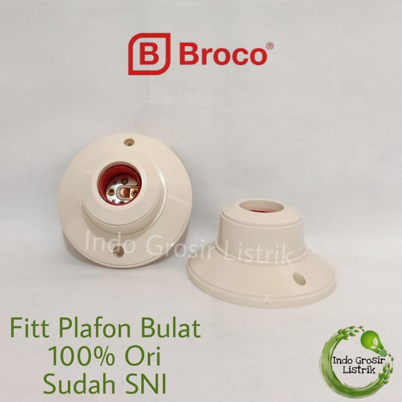 Fitting Plafon Bulat Broco Rumah Lampu Bulat Fitting Lampu Bulat Cream Putih Broco