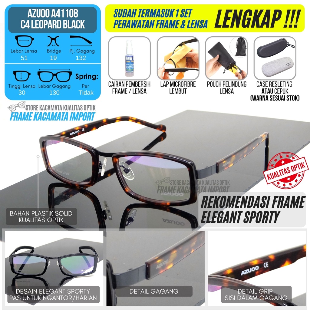 Frame Kacamata Minus Elegan Pria Titanium Ringan