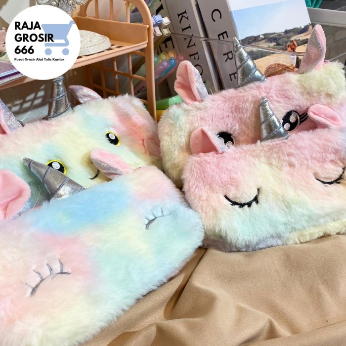

Hemat Kotak Pensil Bulu Unicorn Muka Mata Wajah Tepak Tempat Pencil Case Ter Terbatas