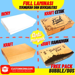 Image of Lunch Box Paper S.M.L / Paper Lunch Box / Box Nasi / Kemasan Ayam Geprek / Lunch box Kertas