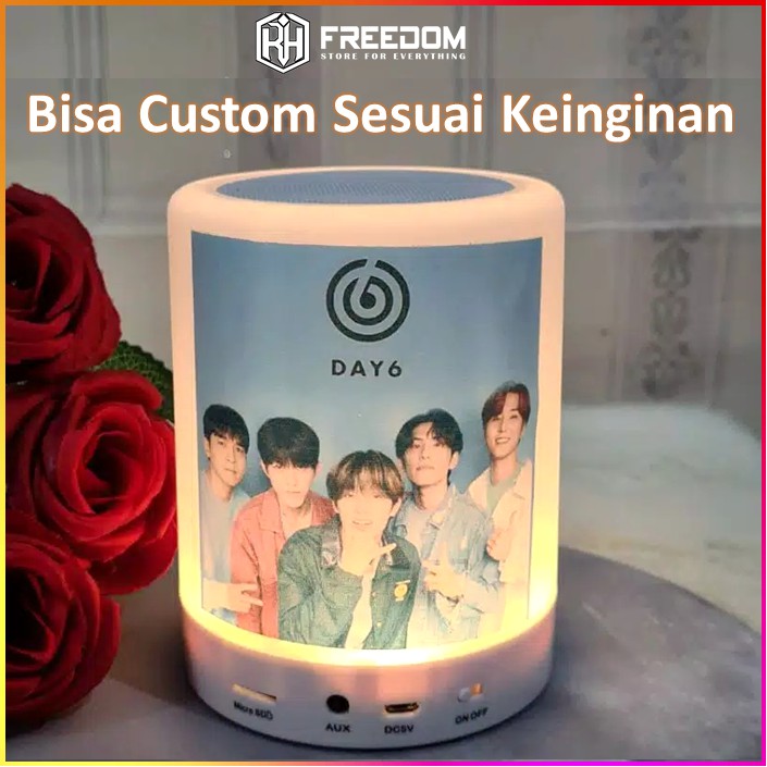 Speaker Bluetooth Portable LED Lampu Tidur Custom FOTO Speker Portabel Mini Sepeker blutut murah cod