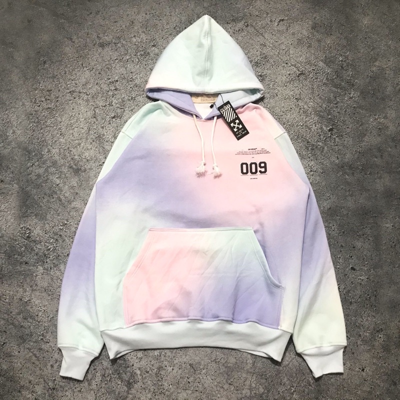 JAKET HOODIE OFF WHITE ARROW 009 TIE DYE AUTHENTIC FULLTAG&LABEL-SWEATER OFFWHITE MIROR ORIGINAL 1:1