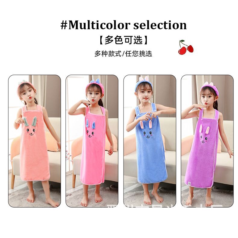 Baju Handuk Kuping 60x120 cm Microfiber Baju handuk anak Lembut Super serap air Import