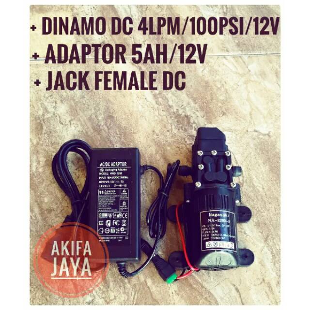 Dinamo 100psi dan Adaptor 5AH/12V