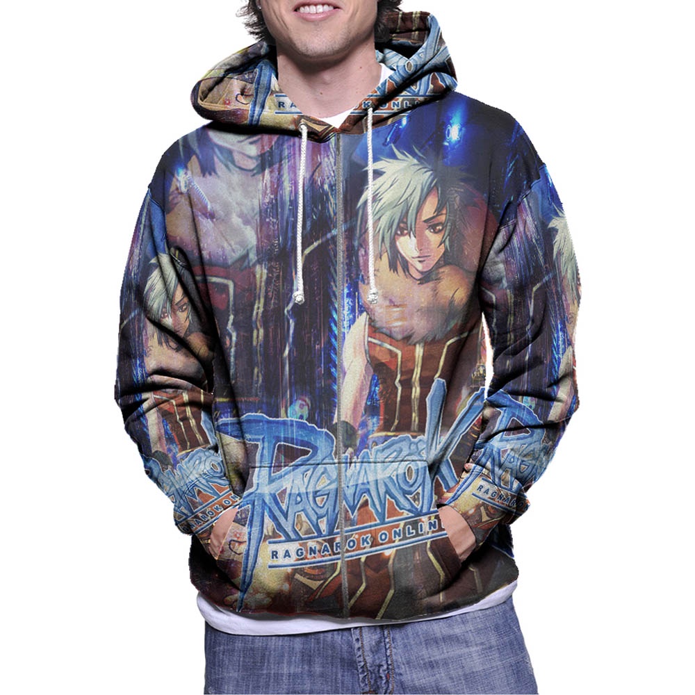 Jaket Hoodie Ragnarok SKU-7434107122106 Hoodie Zipper (Ritsleting) Hoodie Fullprint Bahan Polyester 