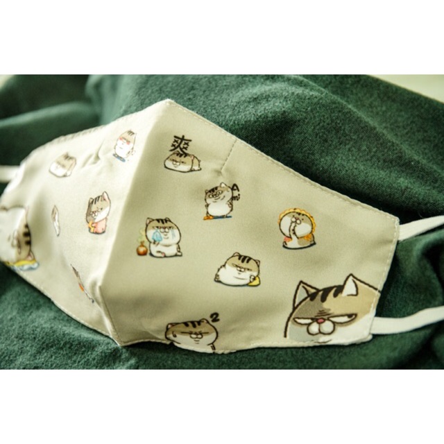  MASKER  KAIN WANITA MOTIF  KUCING  LUCU 2 PLY 3 PLY Shopee 