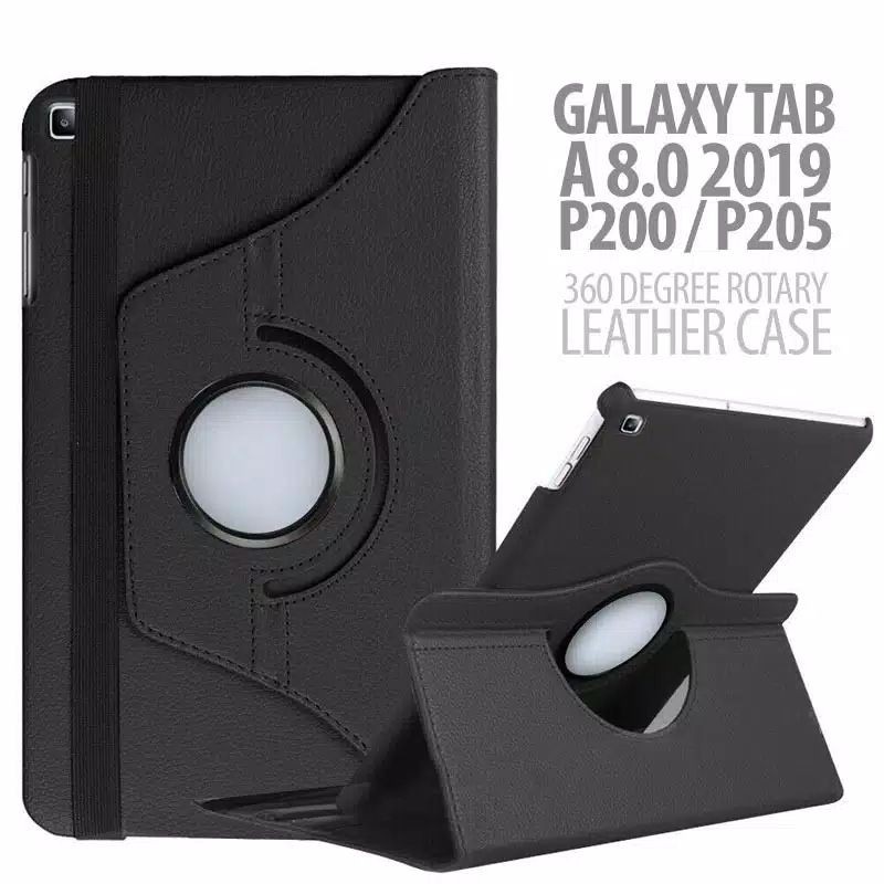 Samsung Tab A 8 A8 S pen 2019 P200 P205 Sarung Rotary Case Leather Flip Book Folio Cover Casing