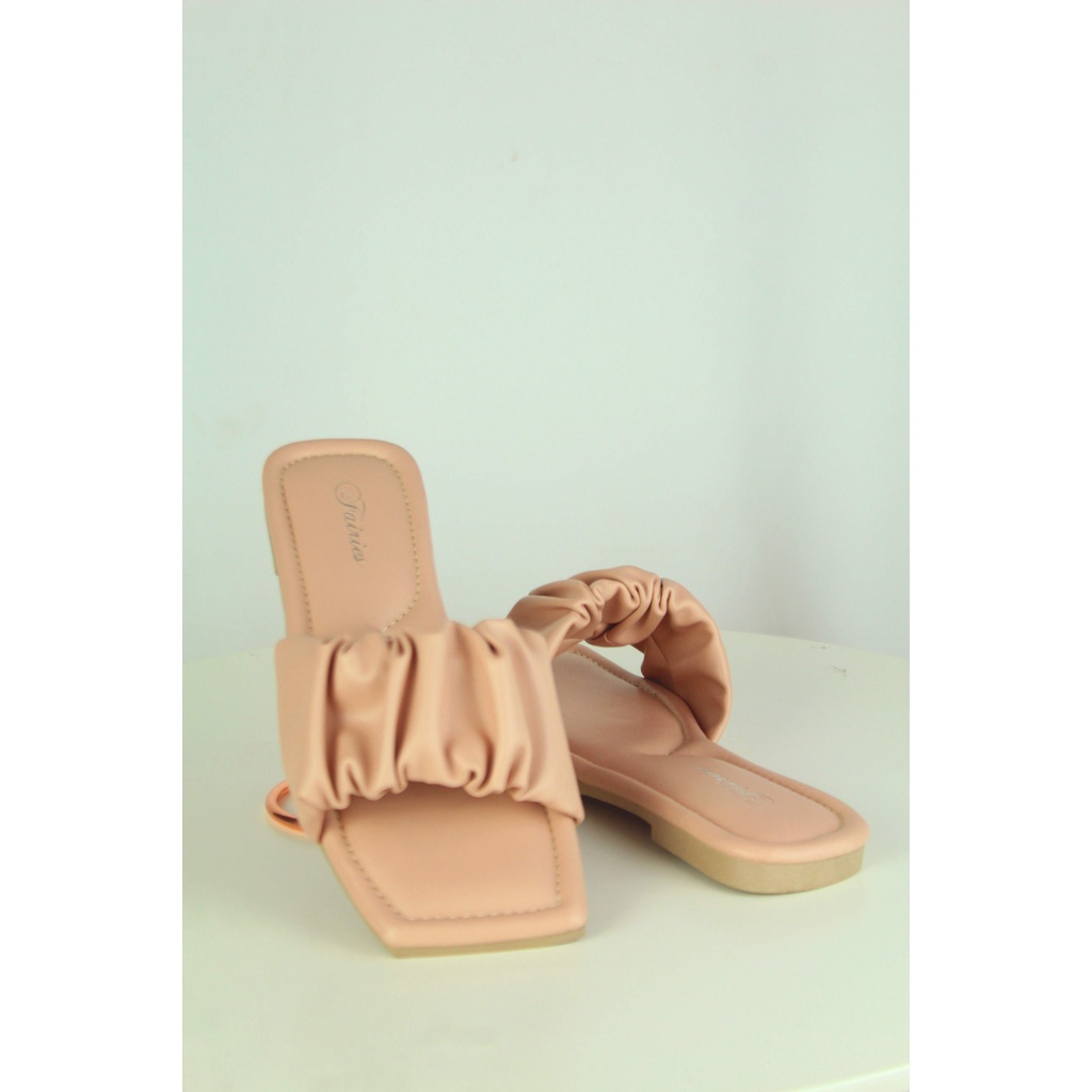 [7.7 Boombastis Sale⚡] - SANDAL WANITA FAIRIES OONA FS006 SANDALS  RUCHED FLAT