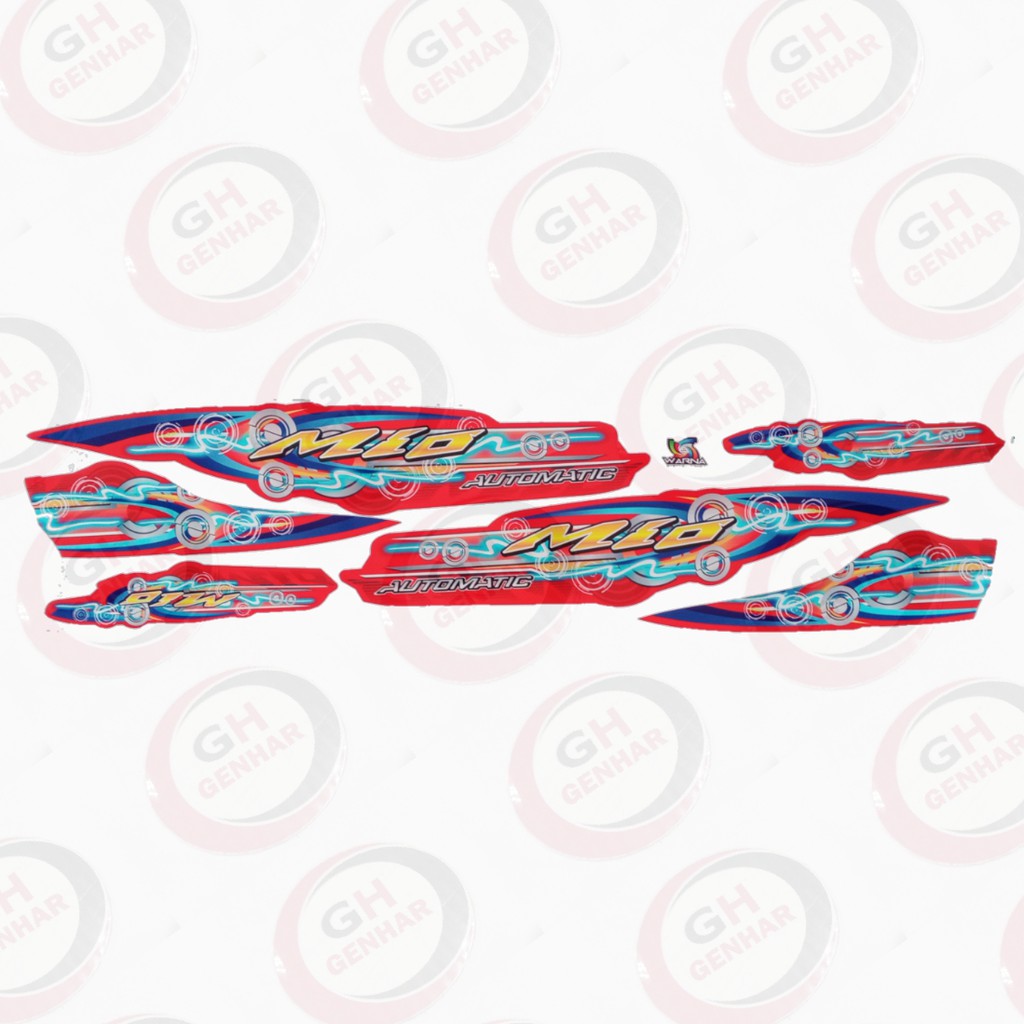 Striping Motor Mio Sporty Variasi Merah