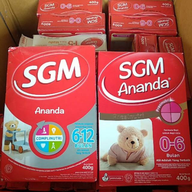 SGM 0-6 dan 6-12 bulan 400gr