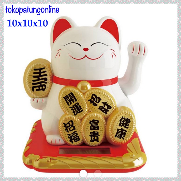 KUCING HOKI REJEKI MANEKO NEKI TANGAN BERGERAK KASIR KUCING JS109 BONEKA JUMBO MURAH