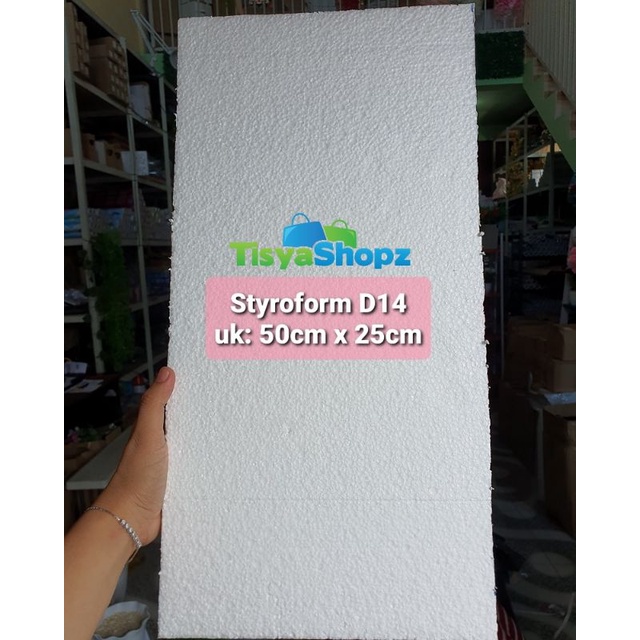 Styrofoam tebal 4 cm / Gabus Putih / Busa untuk pasang bunga plastik