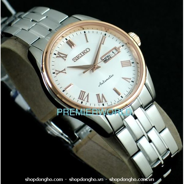 Seiko Presage SRP186J1 Roman Dial Rose Gold - Jam Tangan Pria SRP186