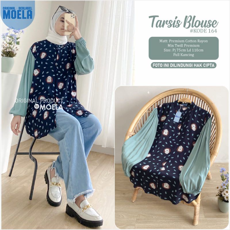 TARSIS BLOUSE LD 110cm // ATASAN WANITA ORIGINAL BERLABEL // BY MOELA-164