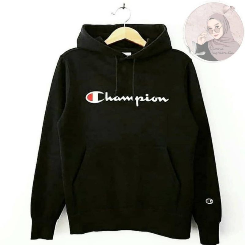 Hoodie Champion Original Hitam