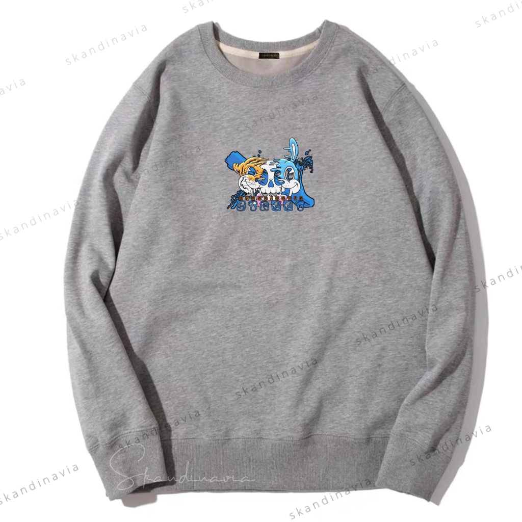 Poseidon Crewneck Sweater Pria dan Wanita Skandinavia Win Crewneck Picky