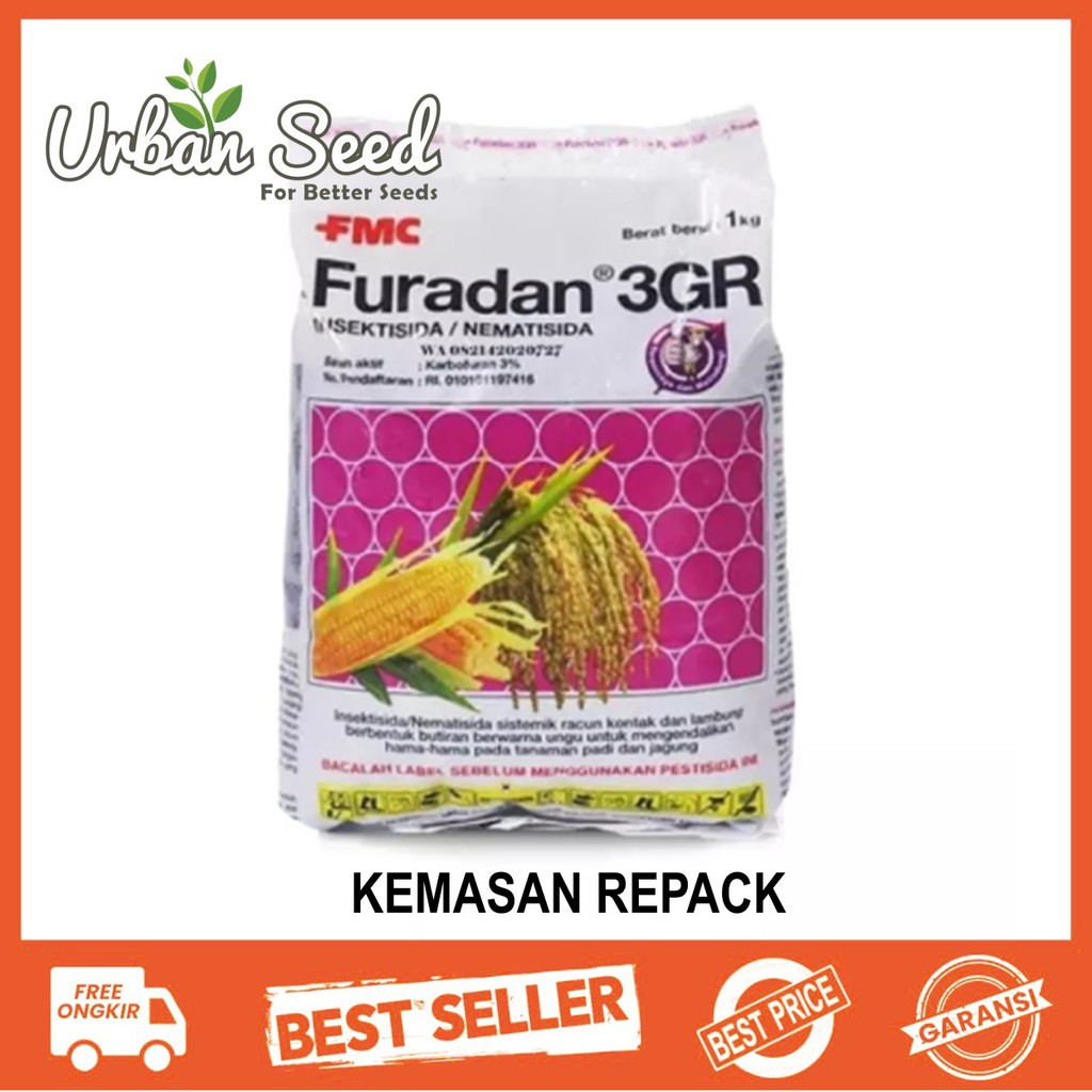 FURADAN 3GR Obat Hama Tanaman Pertanian Insektisida + Nematisida Kemasan Repack