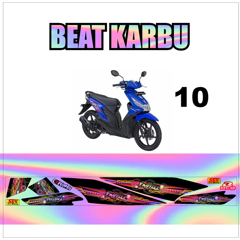 Sticker stiker HOLOGRAM Striping Beat Karbu - Sticker stiker List Variasi HOLOGRAM Honda Beat Karbu 