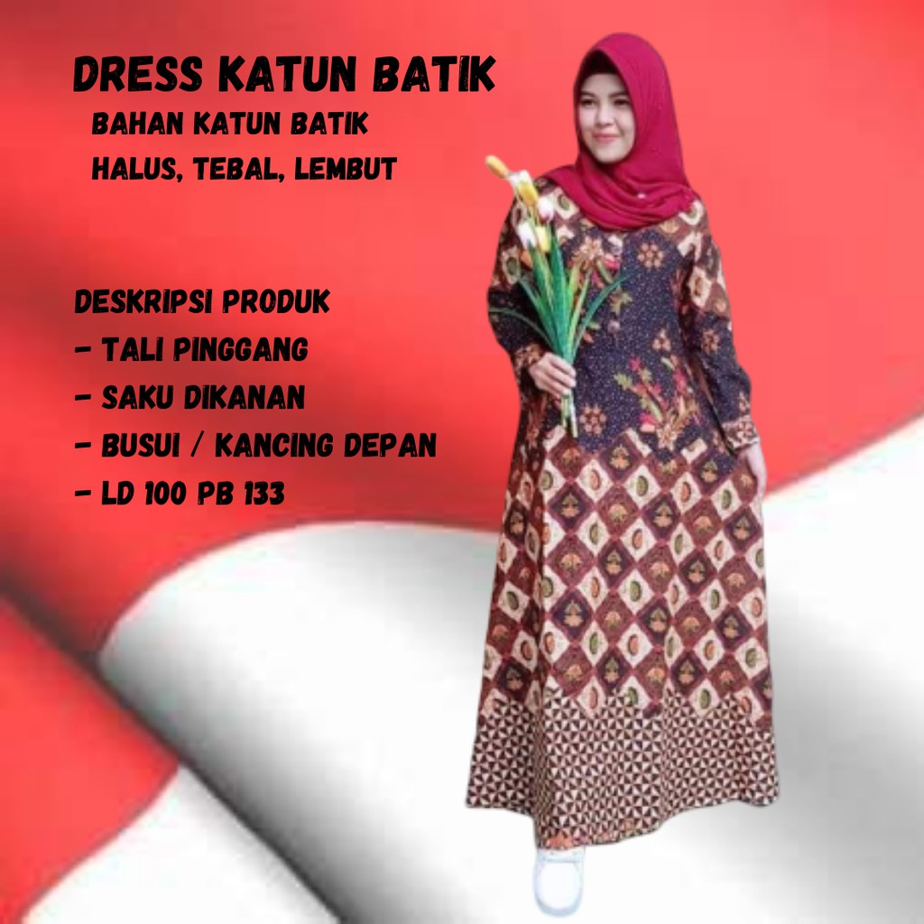 Baju Gamis Model Terbaru Dress Batik Modern Pesta Simple Jubah Juba Muslimah Modis LUNA BATIK