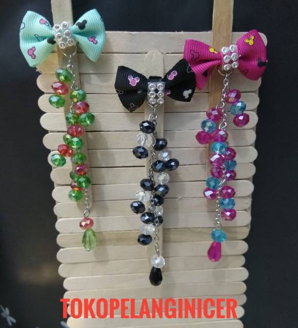 Bros Dagu Hijab/Bross Jilbab Pita Kain Jurai Kristal Souvenir Koleksi TokoPelangiNicer Aksesoris