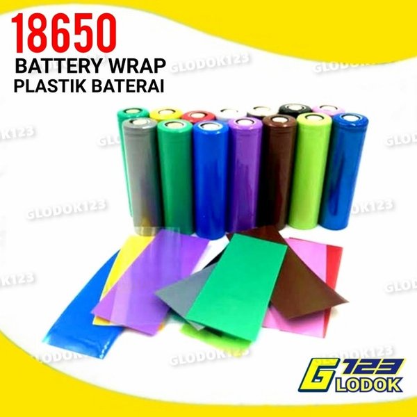 Battery Wrap 18650 Sleeve PVC Jaket Plastik Cover Batre Batere Baterai