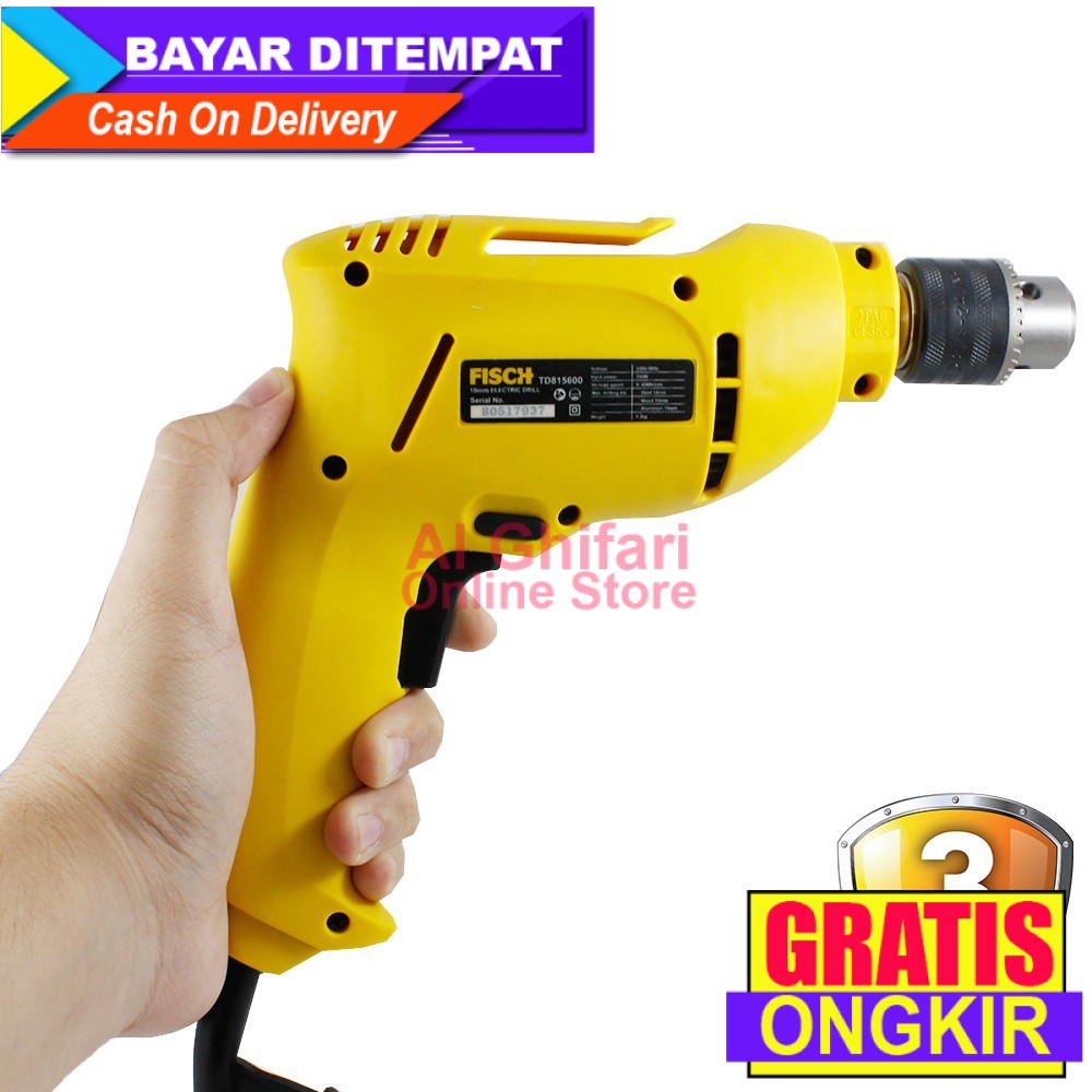 [BAYAR DITEMPAT]  BOR LISTRIK 350W 10MM - FISCH ELECTRIC DRILL