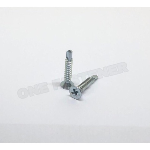 100 PC Sekrup SDS FH 8x32 Self Drilling Screw Flat Head