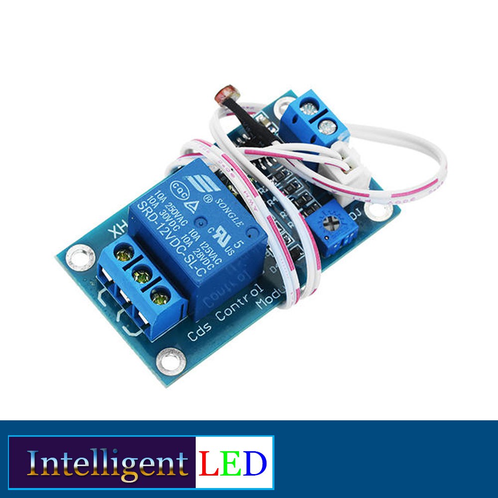 LDR Light Sensor Relay 12V with Cables / Relay Sensor Cahaya