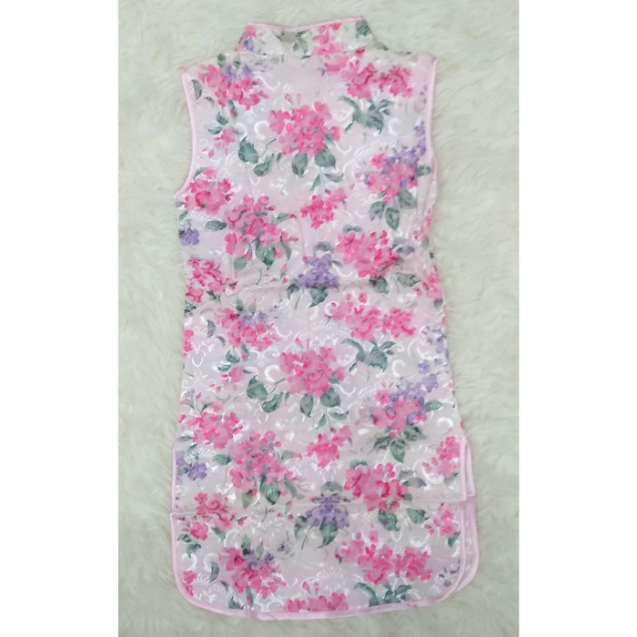 Cheongsam Dress anak cewek motif bunga 2 / Dress import anak untuk imlek / Baju imlek anak cewek