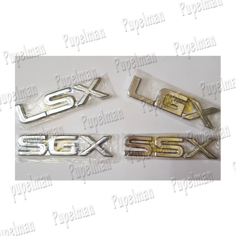 Emblem LOGO Tulisan LGX LSX SGX SSX Chrome kijang kapsul 7K Bagasi Belakang Body Bodi Samping filter